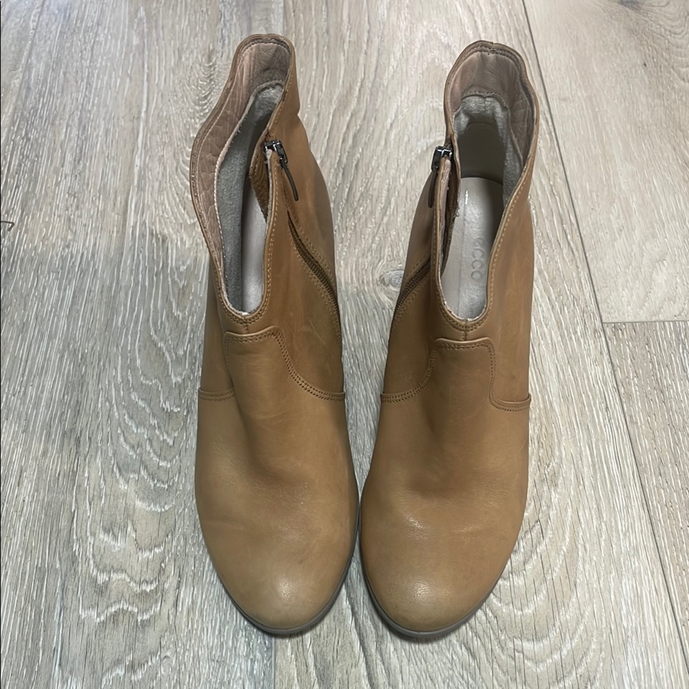 Tan Leather Ankle Boots
